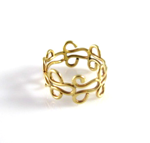טבעת זהב דגם אמנותי