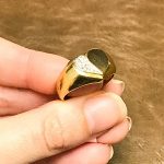 טבעת יהלומים בדגם לב מחולק