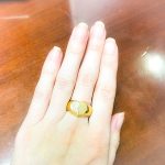טבעת יהלומים בדגם לב מחולק
