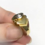 טבעת יהלום סוליטר בדגם ספד