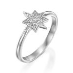 טבעת יהלומים דגם כוכב המשאלות